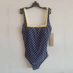 Beach House Square Neck Bathing suit size 8 Blue